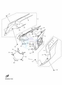 YZF-R1 (BX4D) drawing SIDE COVER