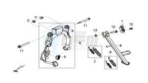 HD 2 125 drawing CENTRAL STAND /SIDE STAND/ KICKSTARTER PEDAL