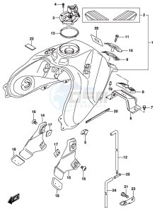 DL1000A drawing FUEL TANK (DL1000XAL8 E21)