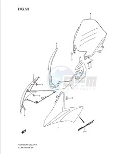 GSF650/S drawing COWLING BODY (WITH COWLING)