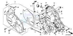 CBR1000RRD Fireblade - CBR1000RR UK - (E) drawing RIGHT CRANKCASE COVER