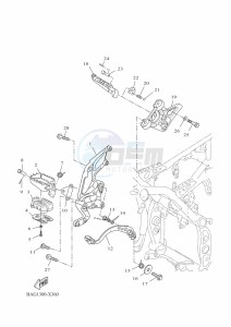 XTZ690D TENERE 700 WORLD RAID (BAG1) drawing STAND & FOOTREST 2