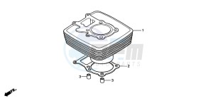 TRX250TM FOURTRAX drawing CYLINDER