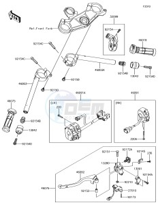 NINJA ZX-10R ZX1000SJFA XX (EU ME A(FRICA) drawing Handlebar