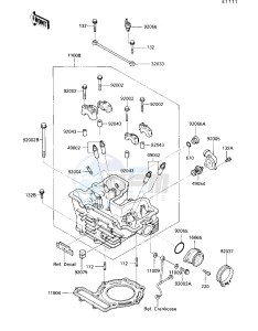 KL 250 D [KLR250] (D7-D9) [KLR250] drawing CYLINDER HEAD