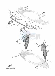 YXE850EN YX85EPAN (BANP) drawing REAR SUSPENSION