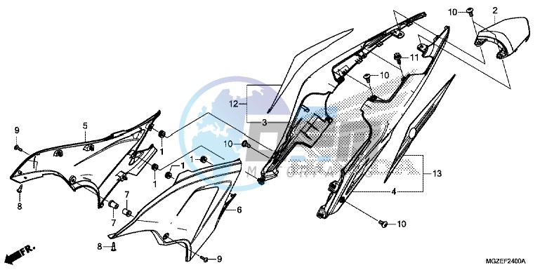 SIDE COVER/ REAR COWL