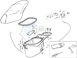 ATLANTIS BULLET - 50 cc VTHAL4AE2 2T AC drawing Seat (Positions)