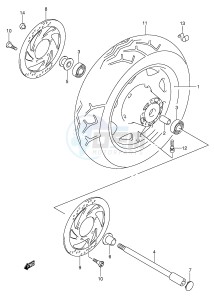 VL1500 (E2) drawing FRONT WHEEL