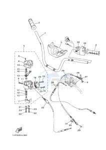 YFM700FWAD YFM7FGPHD GRIZZLY 700 EPS HUNTER (1HPS) drawing STEERING HANDLE & CABLE