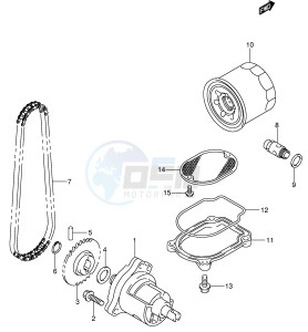 VL800 (E2) VOLUSIA drawing OIL PUMP (MODEL K5)