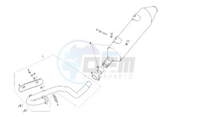 SENDA DRD MOTARD - 125 CC drawing EXHAUST SYSTEM