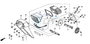 SH50D drawing TAILLIGHT/REAR FENDER (B/E/F/IT/N/PO)