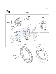 KX 250 T [KX250F] (T8F) T8F drawing FRONT BRAKE