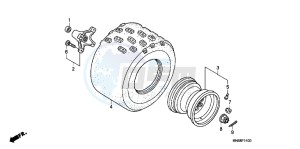 TRX250XB drawing REAR WHEEL