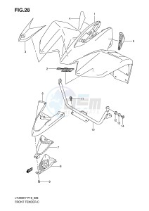 LT-Z90 (P19) drawing FRONT FENDER (MODEL K7)