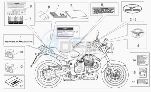 Breva V 1100 IE IE drawing Plate set-decal-op.handbooks