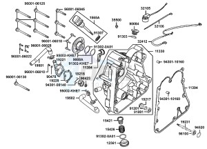 PEOPLE S 300 I drawing Right Crankcase Cover - Water  Pump