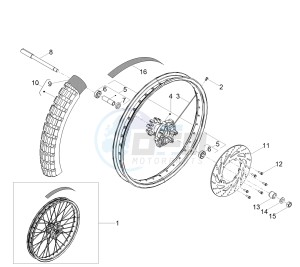 RCR 50 E4 (EMEA) drawing Front wheel