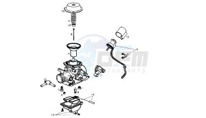 GP1 LOW SEAT - 125 CC VTHPS1B1A EU3 drawing CARBURETOR SPARE PARTS