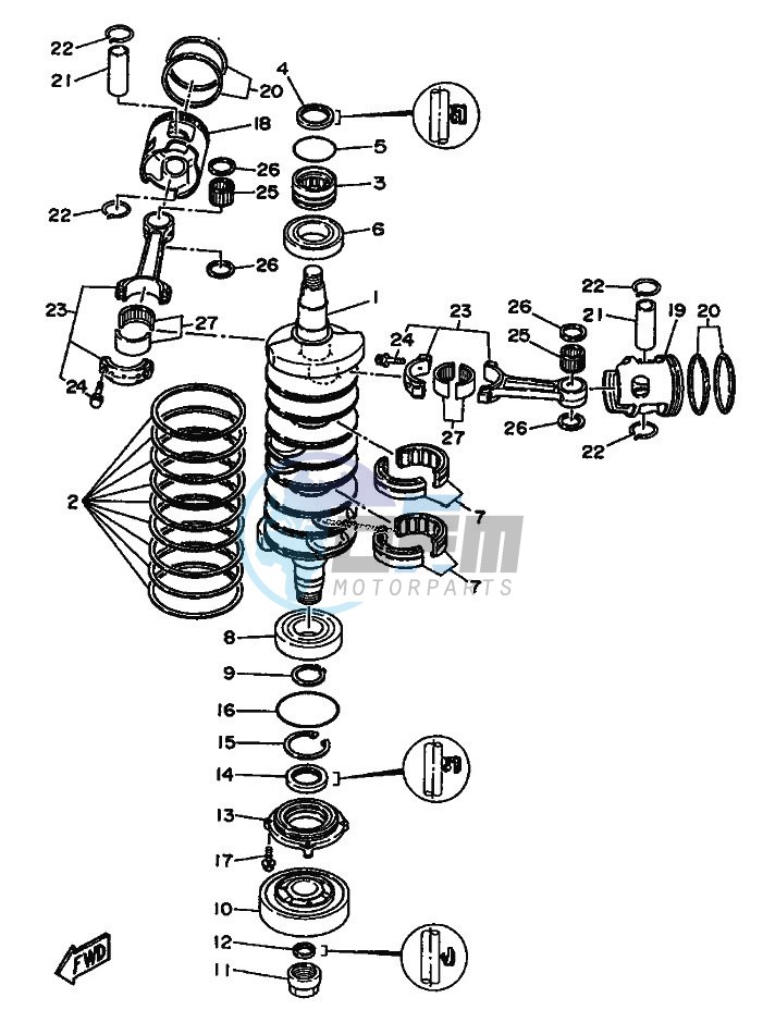 CRANKSHAFT--PISTON