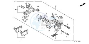 CBR1000RAA Korea - (KO / ABS) drawing REAR BRAKE CALIPER