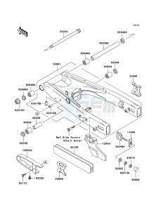 KLE500 KLE500-B1P GB XX (EU ME A(FRICA) drawing Swingarm