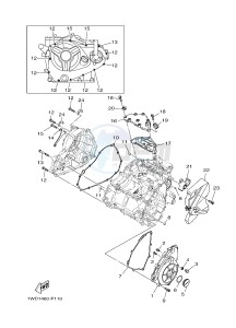 MTN320-A MTN-320-A MT-03 (B9A2) drawing CRANKCASE COVER 1