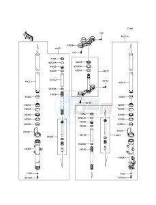 NINJA 250SL ABS BX250BGFA XX (EU ME A(FRICA) drawing Front Fork