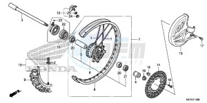 CRF450XE CRF450R Europe Direct - (ED) drawing FRONT WHEEL