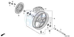 VTR2509 U drawing FRONT WHEEL