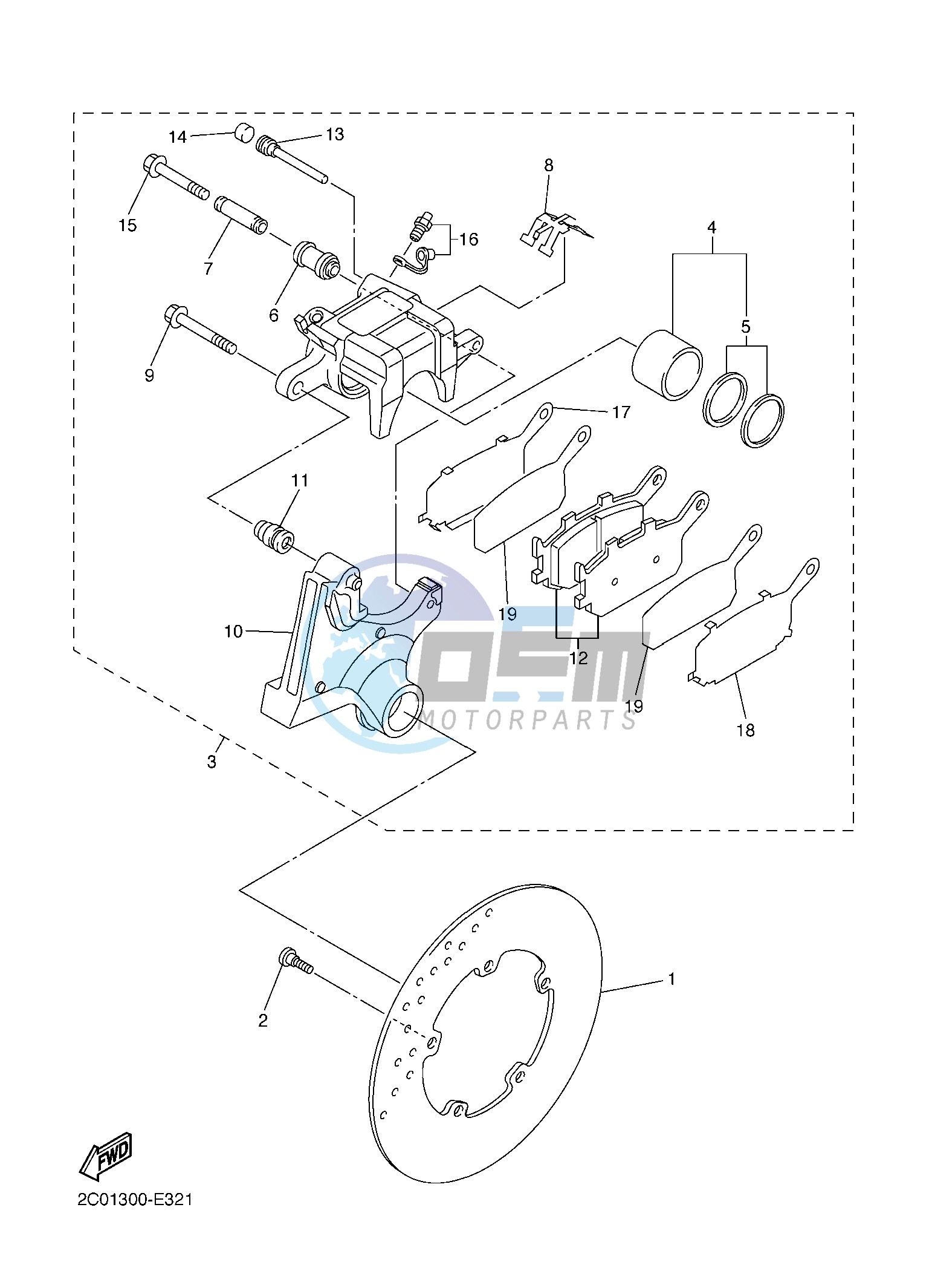 REAR BRAKE CALIPER