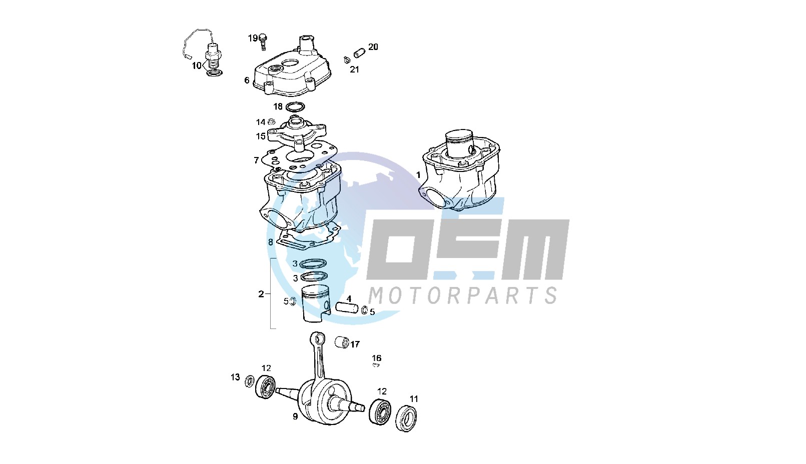 CRANKSHAFT - CYLINDER - CYLINDER HEAD