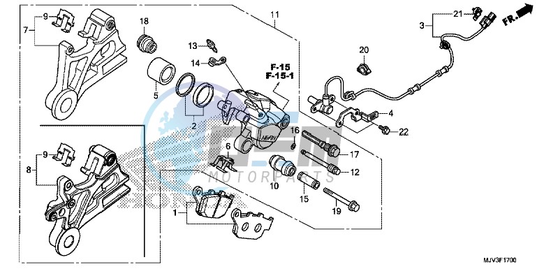 REAR BRAKE CALIPER