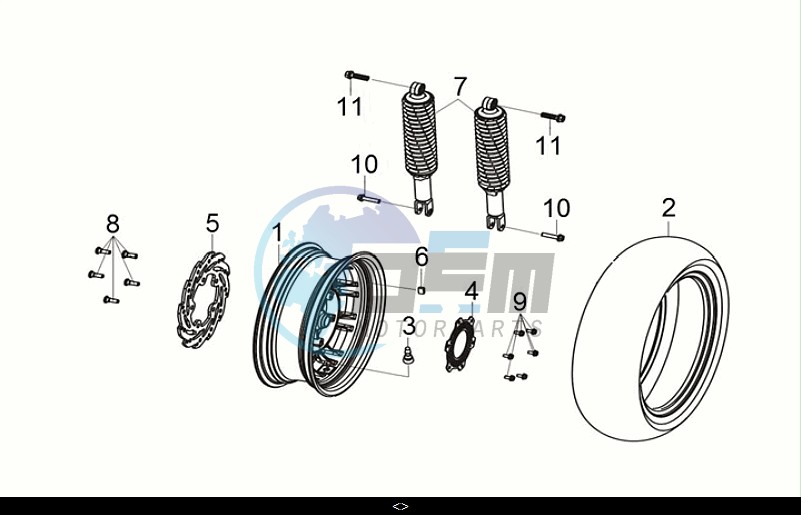 RR. WHEEL - RR. CUSHION