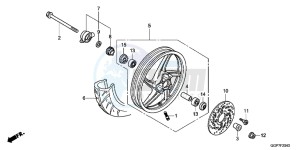 NSC50MPDE NSC50MPDE UK - (E) drawing FRONT WHEEL