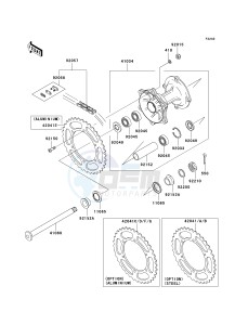 KX 250 M (M2) drawing REAR HUB