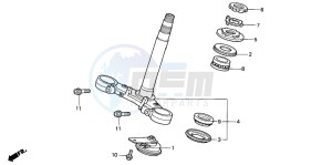 CBR600F4 drawing STEERING STEM