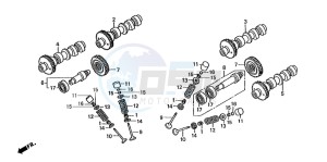 ST1100 drawing CAMSHAFT/VALVE