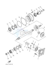 YFM700FWAD YFM70GPLG GRIZZLY EPS SE (B318) drawing MIDDLE DRIVE GEAR