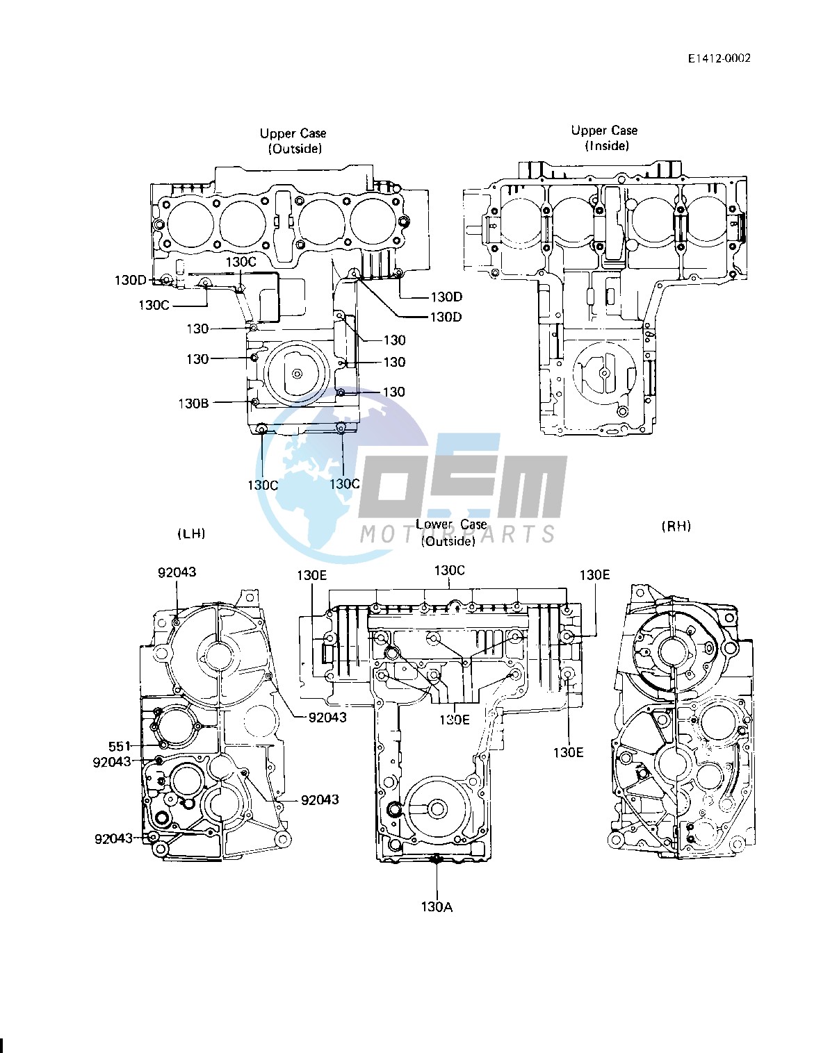 CRANKCASE BOLT & STUD PATTERN -- 81-83 H2_H3_H4- -