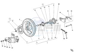 RAPTOR EU2 125 drawing REAR WHEEL