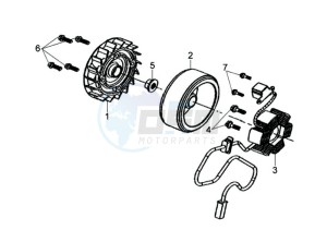 FIDDLE II 50 25KMH NEW ENGINE drawing MAGNETO / FLYWHEEL