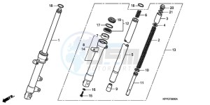 CBR125RW9 UK - (E / WH) drawing FRONT FORK