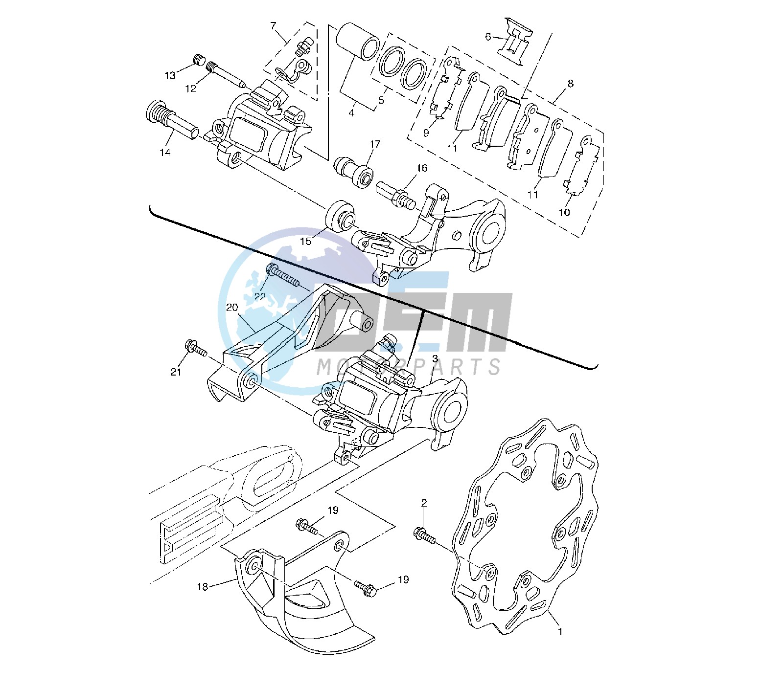 REAR BRAKE CALIPER