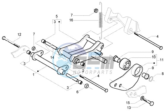 Swinging arm