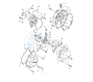 XJ6-F DIVERSION 600 drawing CRANKCASE COVER 1