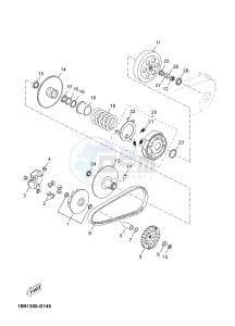 YP125RA X-MAX 125 ABS (BL21 BL21 BL21 BL21) drawing CLUTCH