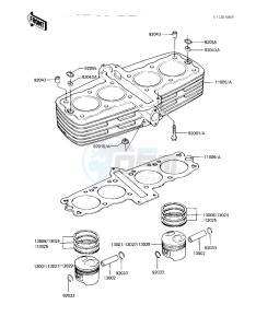 KZ 550 A (A3-A4) drawing CYLINDER_PISTONS -- 82-83 A3_A4- -