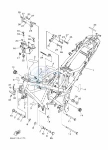 YZF320-A YZF-R3 (B7PH) drawing FRAME